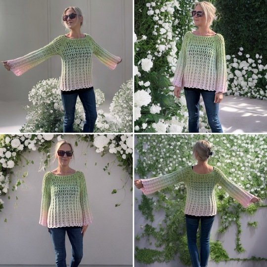 Häkelanleitung Pulli "Elfentau"