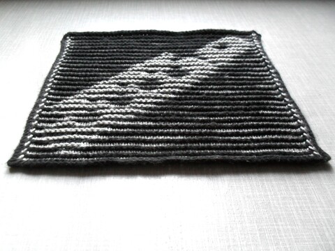 Musik - Flöte in Schattenstricktechnik mit dem besonderen Rand