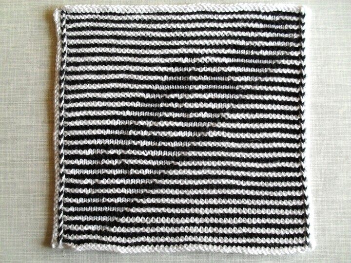 Musik - Flöte in Schattenstricktechnik mit dem besonderen Rand