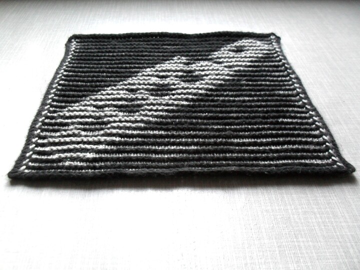 Musik - Flöte in Schattenstricktechnik mit dem besonderen Rand