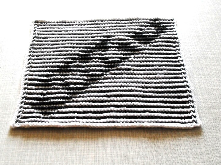 Musik - Flöte in Schattenstricktechnik mit dem besonderen Rand