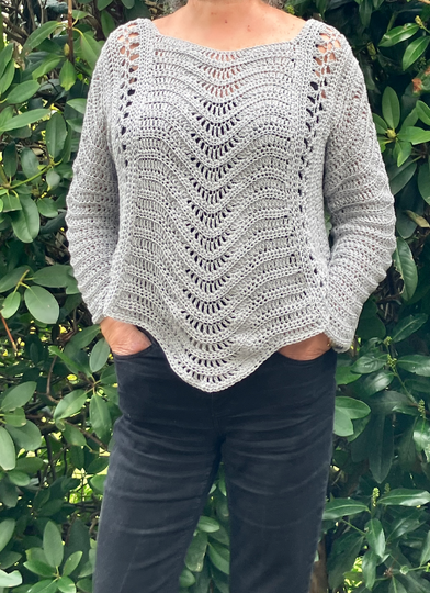 Sommertop in einem Wellenbad - Häkelanleitung