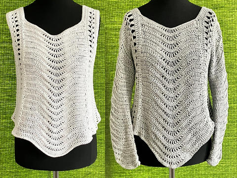 Sommertop in einem Wellenbad - Häkelanleitung