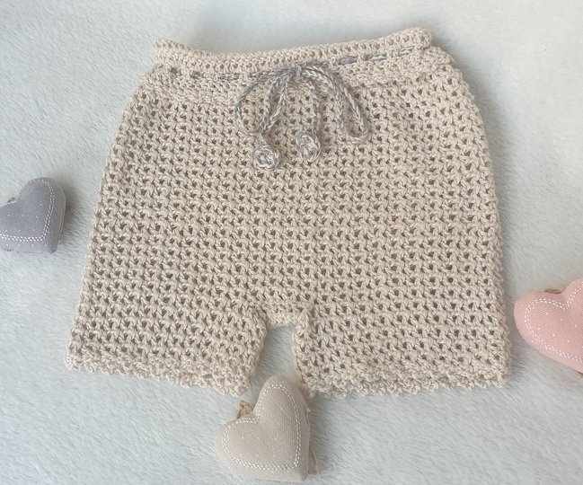 Häkelanleitung: Baby-Windelhose Nicky „V-Stitch Comfort“, Sommershorts