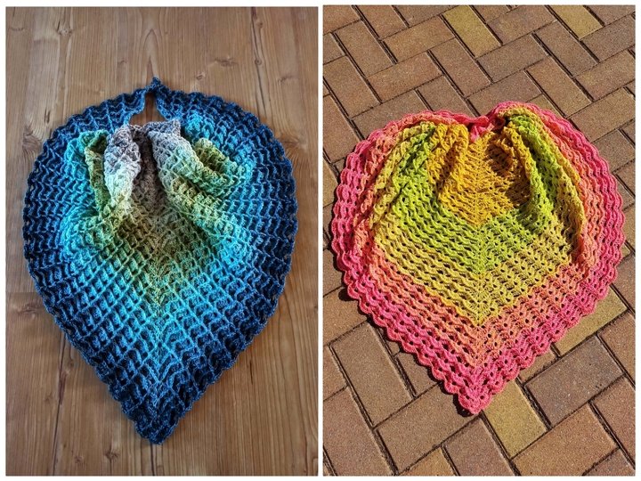 Mareo & Marea — 2-in-1 Triangular Shawl Crochet Pattern