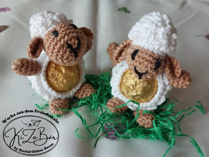 Kugel-Pralinen-Schäfchen - Häkelanleitung für ein süßes Mitbringsel