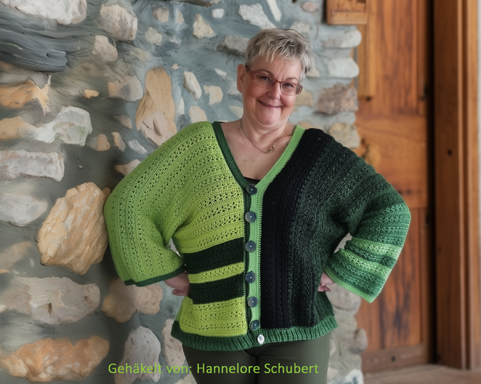 Frauhohmanns Häkeljacke „Kreuz und Quer“