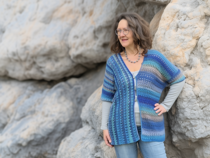 Frauhohmanns Häkeljacke „Kreuz und Quer“