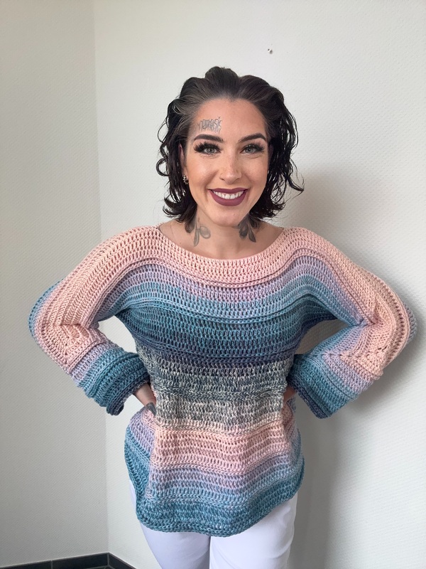 Häkelanleitung 1-Bobbel-Pulli "UNICORN WAVES" - Bild 5