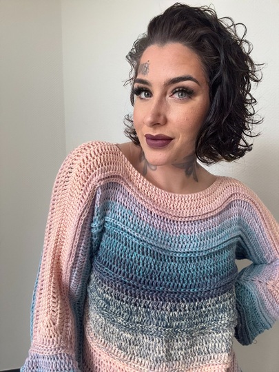 Häkelanleitung 1-Bobbel-Pulli "UNICORN WAVES"