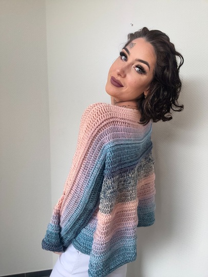 Häkelanleitung 1-Bobbel-Pulli "UNICORN WAVES"