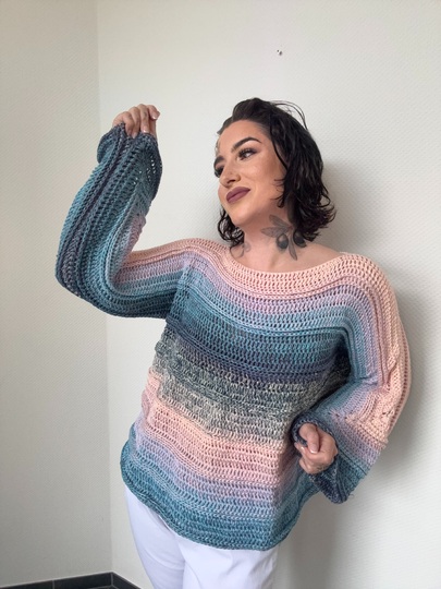 Häkelanleitung 1-Bobbel-Pulli "UNICORN WAVES"