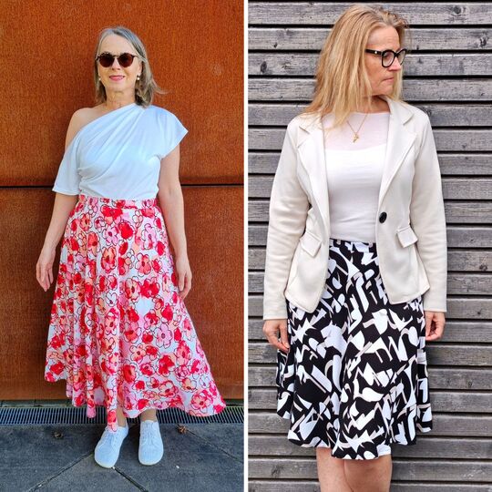 Schnittmuster Rock Camille – Schwingender Rock in 4 Längen | Gr. 34–48 (PDF