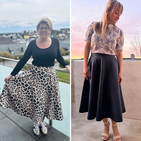 Schnittmuster Rock Camille – Schwingender Rock in 4 Längen | Gr. 34–48 (PDF