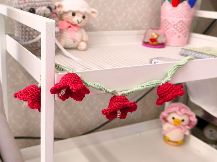 Häkelanleitung Lichterkette Blumen