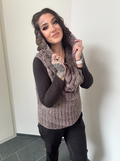 Häkelanleitung 1-Bobbel-Wendekleid "COFFEEHOODIE"