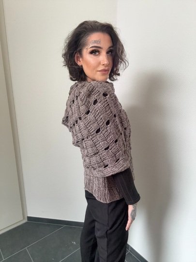 Häkelanleitung 1-Bobbel-Wendekleid "COFFEEHOODIE"