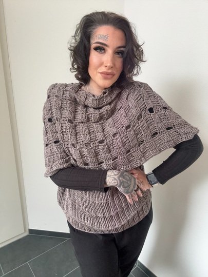 Häkelanleitung 1-Bobbel-Wendekleid "COFFEEHOODIE"