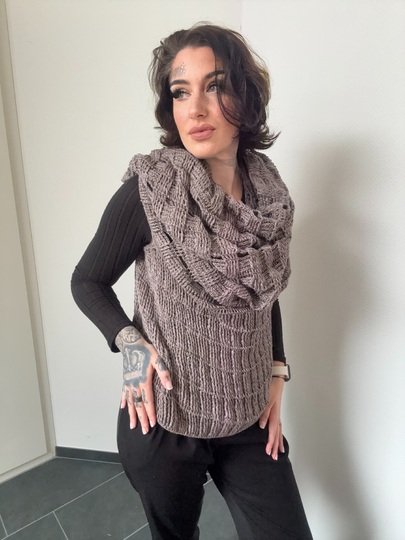 Häkelanleitung 1-Bobbel-Wendekleid "COFFEEHOODIE"