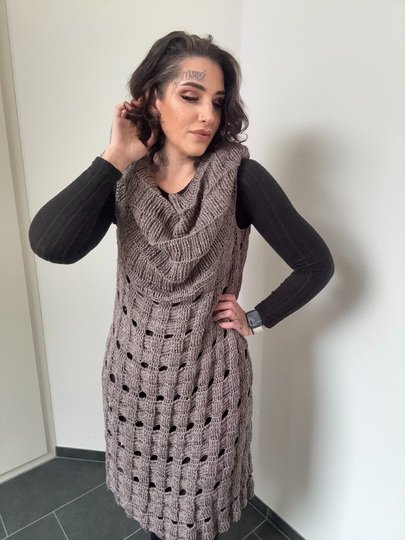 Häkelanleitung 1-Bobbel-Wendekleid "COFFEEHOODIE"