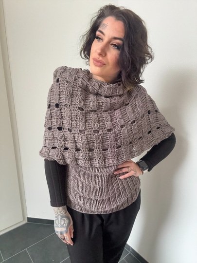 Häkelanleitung 1-Bobbel-Wendekleid "COFFEEHOODIE"