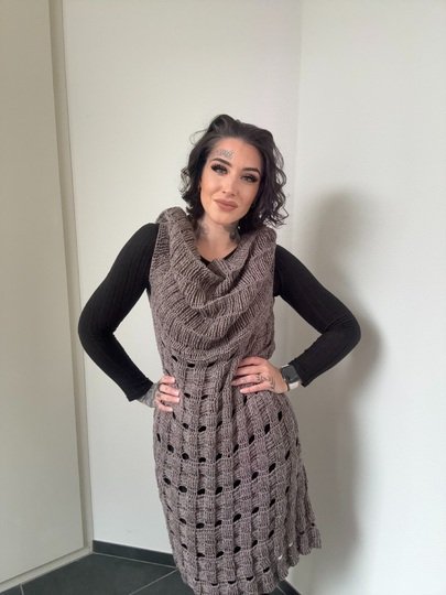 Häkelanleitung 1-Bobbel-Wendekleid "COFFEEHOODIE"