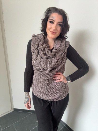 Häkelanleitung 1-Bobbel-Wendekleid "COFFEEHOODIE"