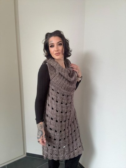 Häkelanleitung 1-Bobbel-Wendekleid "COFFEEHOODIE"