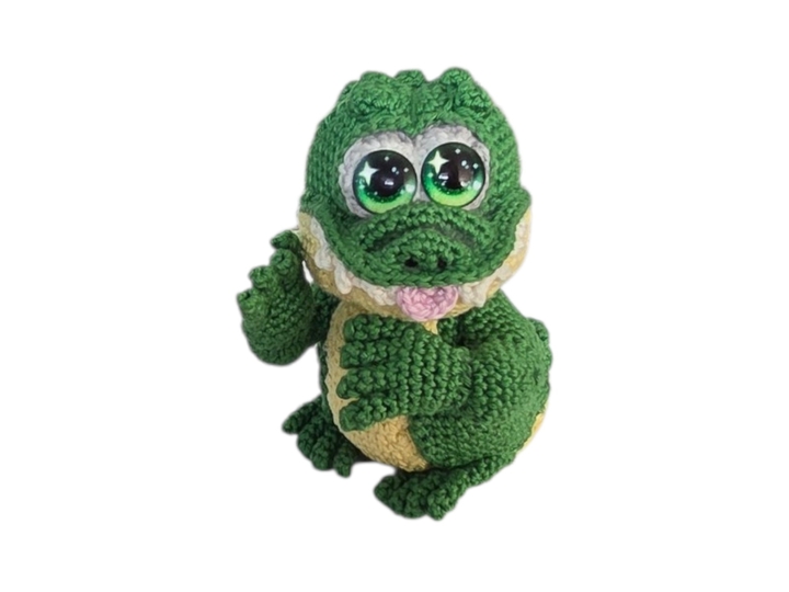Crochet pattern for Marli, the cheeky baby crocodile