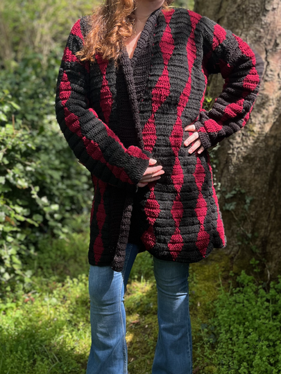 Crochet Pattern Coat "Obsidian"