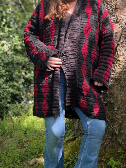 Crochet Pattern Coat "Obsidian"