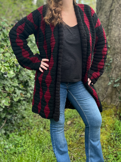 Crochet Pattern Coat "Obsidian"