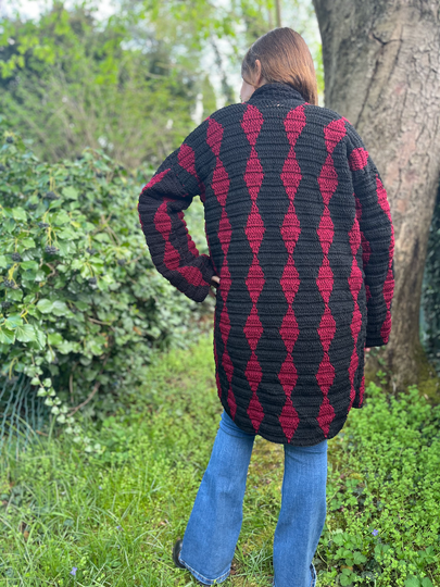 Crochet Pattern Coat "Obsidian"