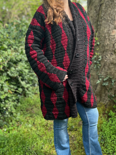 Crochet Pattern Coat "Obsidian"