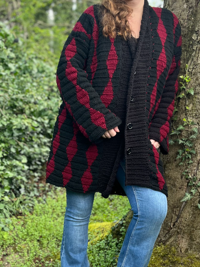 Crochet Pattern Coat "Obsidian"