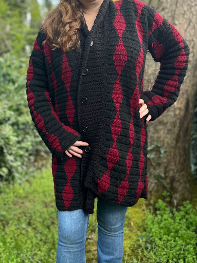 Crochet Pattern Coat "Obsidian"