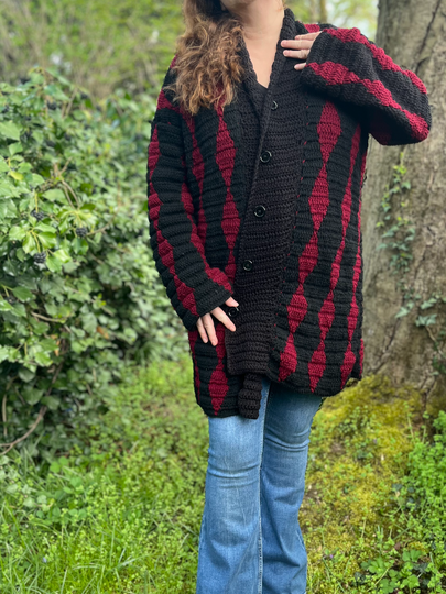 Crochet Pattern Coat "Obsidian"