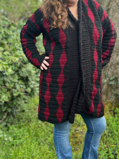 Crochet Pattern Coat "Obsidian"