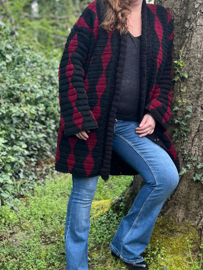 Crochet Pattern Coat "Obsidian"