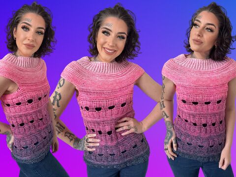 Häkelanleitung Tshirt "PINKY JEANS"