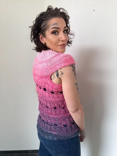 Häkelanleitung Tshirt "PINKY JEANS"