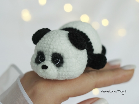 Mini Plush Panda Crochet Pattern, Small Amigurumi Panda PDF