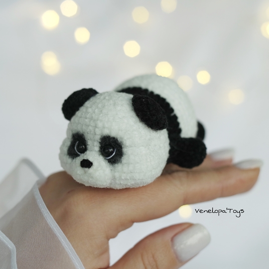 Mini Plush Panda Crochet Pattern, Small Amigurumi Panda PDF