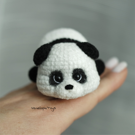 Mini Plush Panda Crochet Pattern, Small Amigurumi Panda PDF