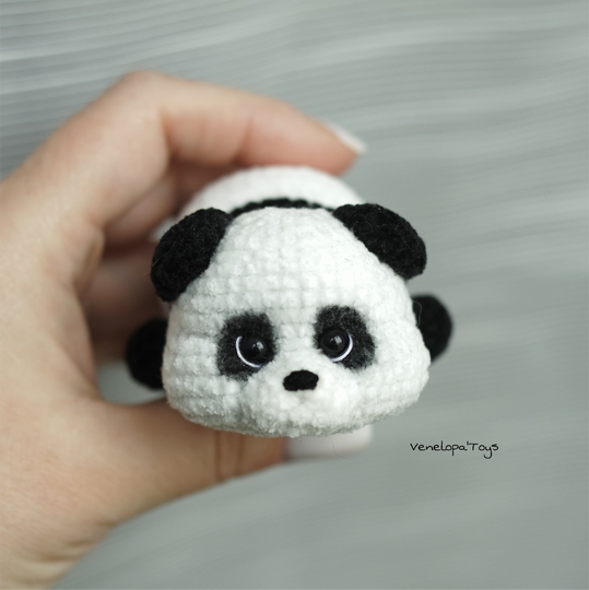 Mini Plush Panda Crochet Pattern, Small Amigurumi Panda PDF