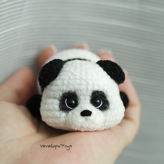 Mini Plush Panda Crochet Pattern, Small Amigurumi Panda PDF