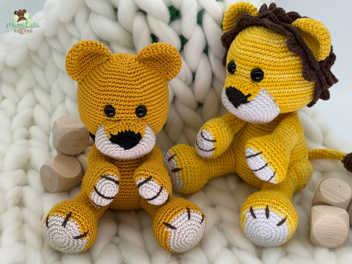 Kuschel Löwe, mini - Häkelanleitung