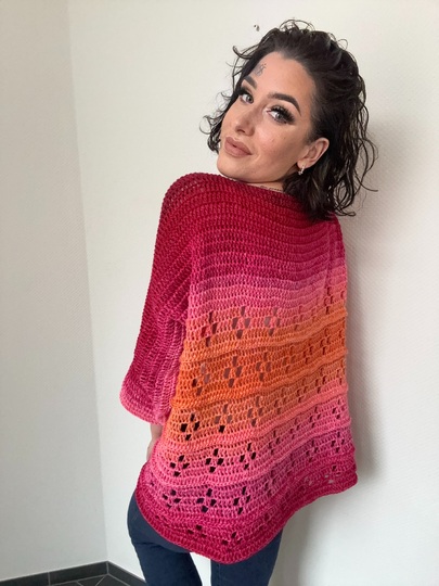 Häkelanleitung 1-Bobbel-Pulli "GIRL ON FIRE"