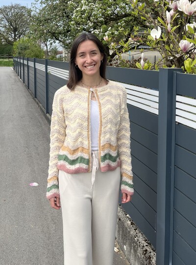 Sommerjacke Sunset * Strickanleitung * Wellenmuster * luftig & elegant
