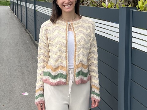 Sommerjacke Sunset * Strickanleitung * Wellenmuster * luftig & elegant